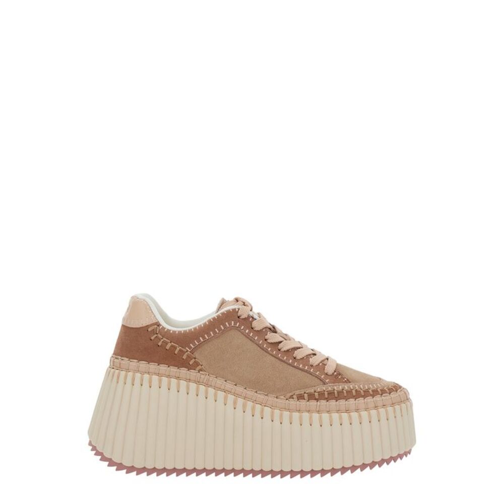 Chloé Women Pink Sneaker With Suede Detail